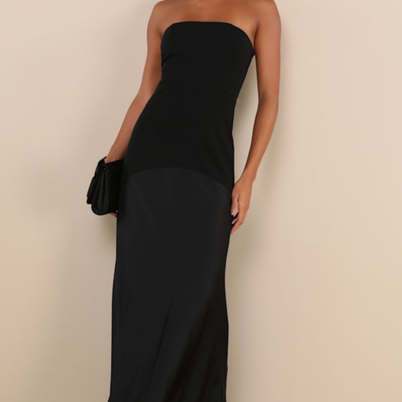 Lulus Dresses & Skirts - Lulus Compelling Style Black Strapless A-line Maxi Dress - Size S